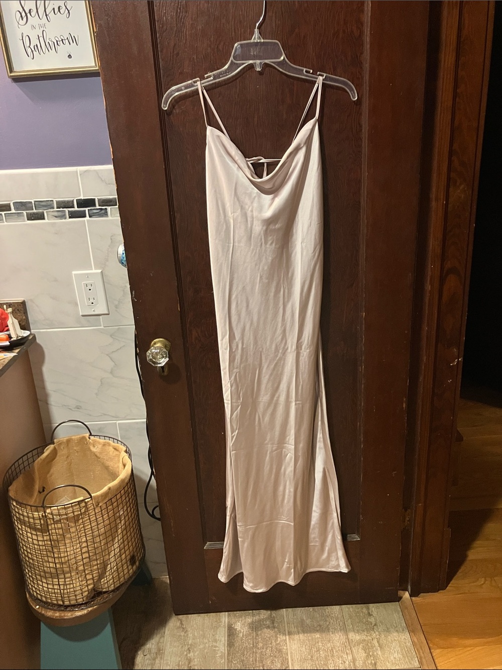 Old Navy Pale Pink Cowl Neck Slip Dress